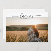 Modern Love is Patient New Wedding Date Photo Card (Front/Back)