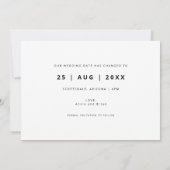 Modern Love is Patient New Wedding Date Photo Card (Back)