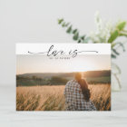 Modern Love is Patient New Wedding Date Photo Card