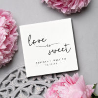 Modern Love is Sweet Handwritten Script Favor Clas