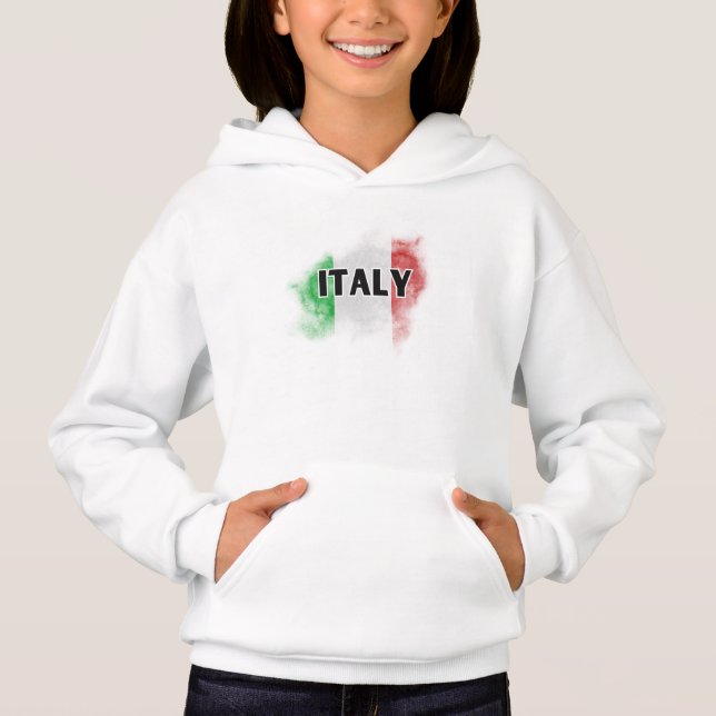 Modern Love Italy Flag Rome Souvenir  Hoodie (Front)
