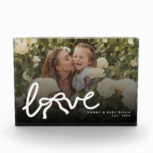Modern Love Mommy Baby Photo First Mothers Day Block