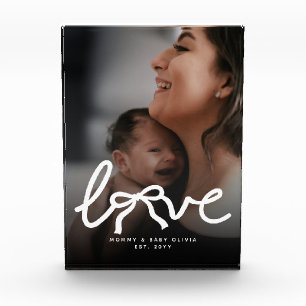 Modern Love Mommy Baby Photo First Mothers Day Block