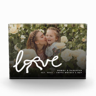 Modern Love Mommy Baby Photo First Mothers Day Block