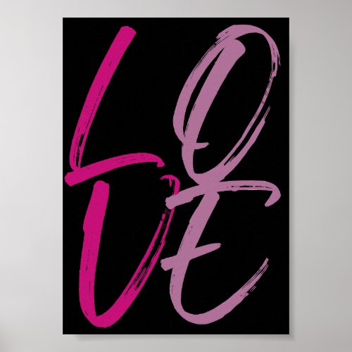 Modern Love Monochrome Art Trendy Stylish  Poster