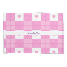 Modern Love Plaid Pink Heart Collection