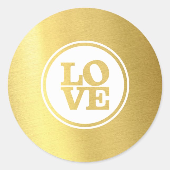 MODERN LOVE SEAL trendy spot typography gold foil (Front)