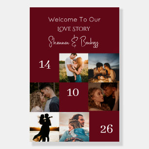 Modern Love Story Engagement /Wedding Photo Foam Board