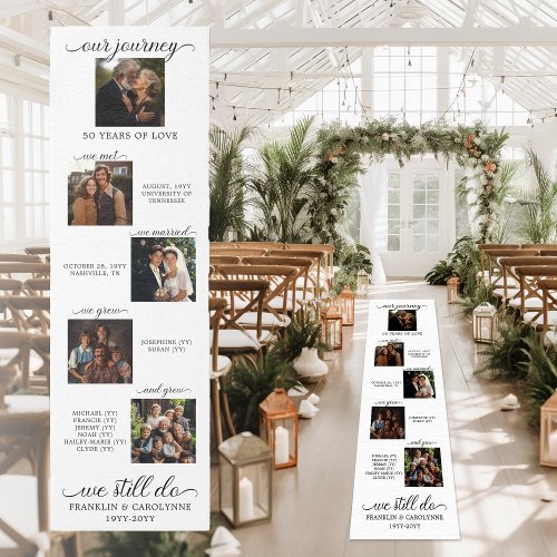 Modern Love Story Timeline Photo Vow Renewal Outdoor Rug