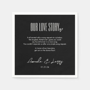 Modern Love Story Wedding Napkins