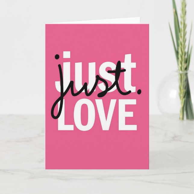 Modern Love Typography Card (Front)