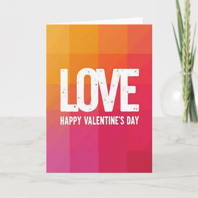 Modern Love Valentines Day Card (Front)