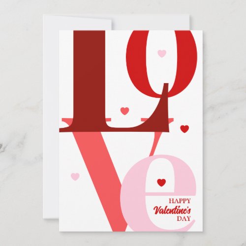 Modern Love Valentines Day Flat Card