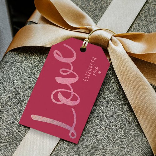 Modern Love Viva Magenta Gift Tags