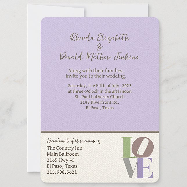 Modern LOVE Wedding Invitation (Creator Uploaded)