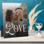 Modern Love Wedding Photo Couples Plaque<br><div class="desc">Celebrate your love in a beautifully modern way with this Modern Love Custom Wedding Photo Couples Monogram Plaque — a personalized keepsake designed to showcase your most meaningful moment. Featuring your favorite couple photo paired with a clean, elegant monogram, this plaque transforms your love story into a timeless display piece....</div>