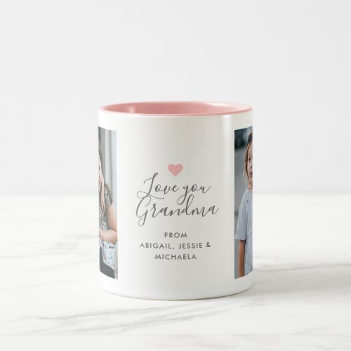 Modern Love you Grandma 2_Photo Two_Tone Coffee Mug
