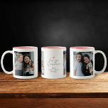 Modern "Love you Grandma" 2-Photo Two-Tone Coffee Mug<br><div class="desc">Modern personalized mug,  featuring 2 photos with "Love you,  Grandma" in handwritten script and grandchildren's names in a simple font. If you need any help customizing this,  please contact me using the message button below and I'll be happy to help.</div>