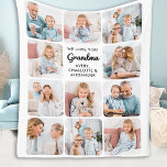 Modern Love You Grandma Custom 11 Photo Collage Fleece Blanket<br><div class="desc">Celebrate your grandmother with a custom photo collage blanket in a modern design. This unique grandma picture blanket is the perfect gift whether it's a birthday, Mothers day, Grandparents day or Christmas. Personalize this photo collage blanket for your favorite grandmother, grandfather, grandpa or nana. This grandparents blanket has space for...</div>