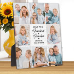 Modern Love You Grandma Grandpa Custom 8 Photo Plaque<br><div class="desc">Introducing our customizable photo collage plaque, a heartfelt and unique gift perfect for the special grandparents in your life. This beautifully designed plaque allows you to showcase 8 of your favorite photos, creating a modern, elegant, and simple collage that exudes warmth and love. Personalize this plaque with the endearing message...</div>