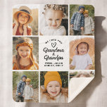 Modern Love You Grandma Grandpa Instagram Photo Sherpa Blanket<br><div class="desc">The Modern Love You Grandma & Grandpa Instagram Photo Fleece Blanket is the perfect personalized gift for the grandparents who mean the world to you. This cozy fleece blanket features an Instagram-style photo collage with your favorite moments shared with Grandma and Grandpa. Soft and warm, it's perfect for cuddling up...</div>