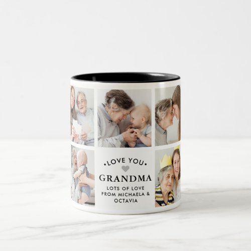 Modern Love You GrandmaGrannyNanaOther 9_Photo Two_Tone Coffee Mug