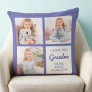Modern Love You Grandma Personalized 3 Photo Throw Pillow