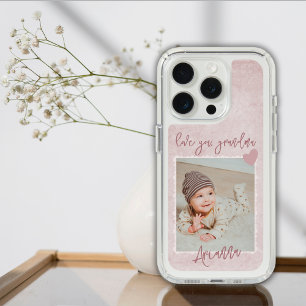 Modern Love You Grandma Photo Pink Heart iPhone 15 Pro Case