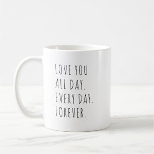 Modern Love You Handwritten Text Coffee Mug