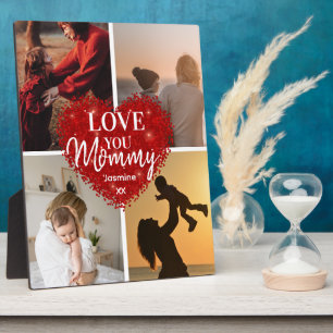 Modern Love You Mom/Mommy/Other Photo Collage Plaque