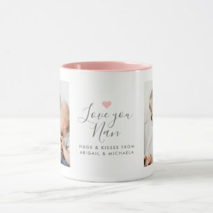 Modern "Love you Nan" 2-Photo Mug