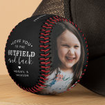 Modern Love You To The Outfield & Back 2-Photo Baseball<br><div class="desc">Hit a home run with this personalized photo baseball, a perfect gift for any occasion. This unique baseball features a high-quality print of two of your favorite photos and a personal heartfelt message, making it a memorable keepsake that celebrates the love and connection you share with someone special. The baseball's...</div>