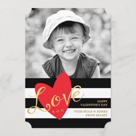 Modern Love You Valentine's Day Photo Card