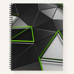 Modern Low-Poly Bullet Journal / Lined Notebook
