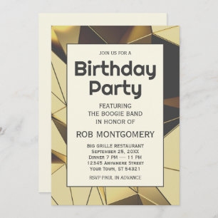 Modern Low-Poly Geometric Party Invitation