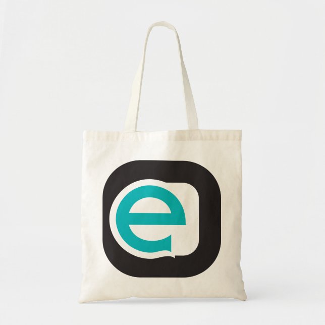 Modern Lowercase Letter e Tote Bag (Front)