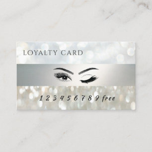 Modern loyalty card  bokeh  eyelashes & eyebrows
