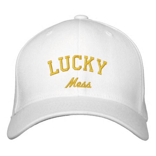 MODERN LUCKY MESS DAD FUNNY FATHERS DAY  EMBROIDERED BASEBALL CAP