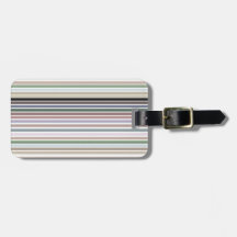 Modern Luggage Tag With Stripes