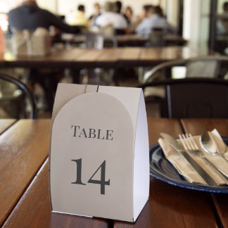 Modern Luxe Arch Wedding Paper Table Tent