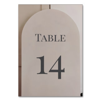Modern Luxe Arch Wedding Table Number