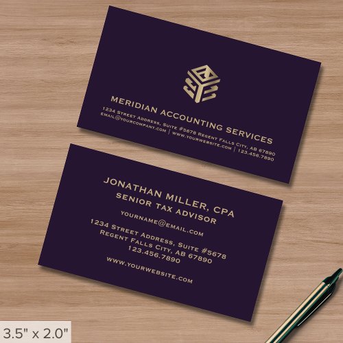 Modern Luxe Business Cards for Accountants