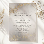 Modern Luxe Gold Flecks Gray Watercolor Wedding Invitation<br><div class="desc">Elevate your wedding celebration with this modern luxe wedding invitation, featuring a soft gray watercolor background and luxurious gold flecks. Ideal for contemporary weddings, this invitation combines elegance with minimalism, perfect for those who love refined designs. The gray and gold tones make it a versatile choice for various wedding themes,...</div>