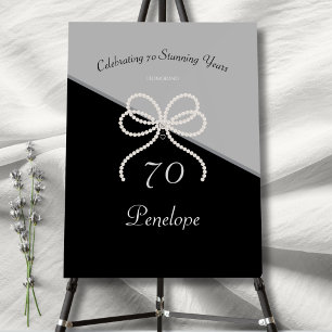 Modern Luxe Simply Stunning 70th Birthday Welcome Foam Board