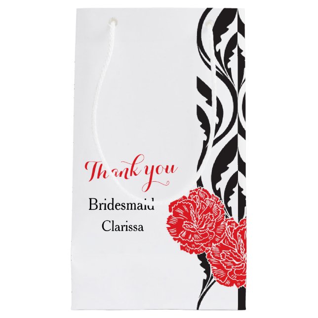 Modern luxe wedding bridesmaids favor gift bag (Front)