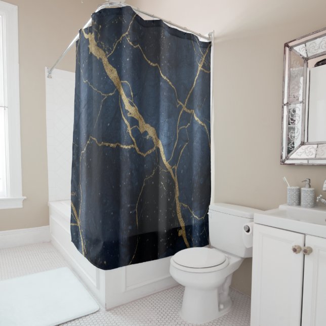 Modern Luxury Bathroom & Living Room Window Decor Shower Curtain (In Situ)
