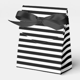 Modern Luxury Black and white stripes pattern Favor Boxes
