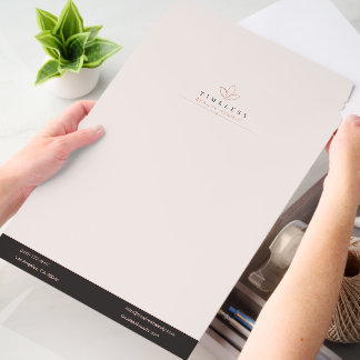 Modern Luxury Black & Copper Real Estate Envelope Mailers