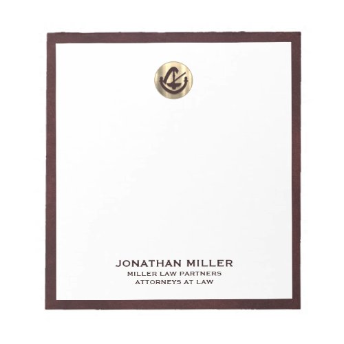 Modern Luxury Branded Notepad for Attorneys