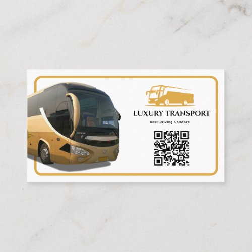 Modern Luxury Bus Company  Gold Business Card